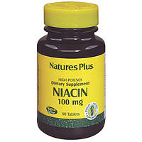 Ниацин, Niacin, 100 мг, Natures Plus, 90 таблеток