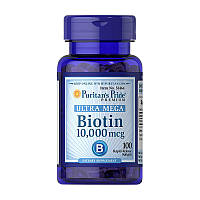 Биотин Puritan's Pride Biotin 10,000 mcg (100 капс) витамин б7 b7 пуританс прайд