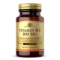 Вітамін В6 Солгар Solgar Vitamin B6 100 mg (100 таб) піридоксин солгар