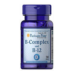 Комплекс вітамінів групи Б Puritan's Pride Vitamin B-Complex And Vitamin B-12 (90 табл) пурітанс прайд