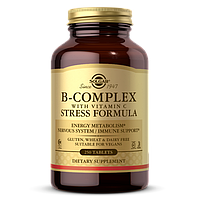 Комплекс вітаміном B з вітаміном C, B-Complex with Vitamin C Stress Formula Solgar 250 таблеток