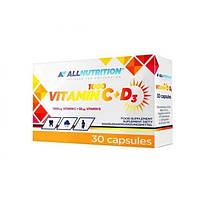 Витамин C AllNutrition Vitamin C + D3 1000 (30 капс) алл нутришн