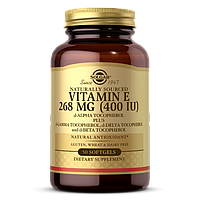 Натуральный витамин Е Vitamin E Solgar 268 мг 400 МЕ 50 желатиновых капсул солгар