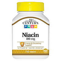 Ниацин 21st Century Niacin 100 mg (110 таб) 21 век центури