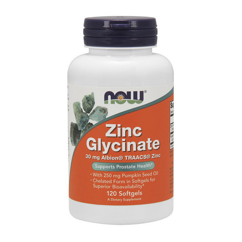 Цинк гліцинат Now Foods Zinc Glycinate (120 капс) нау фудс