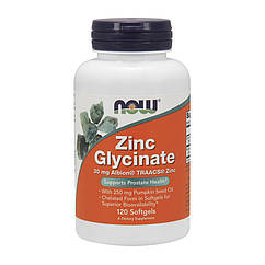 Цинк гліцинат Now Foods Zinc Glycinate (120 капс) нау фудс