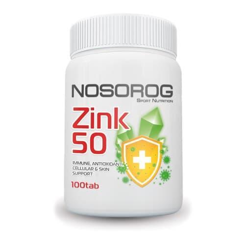 Цинк NOSOROG Zinc 50 mg (100 таб) носоріг