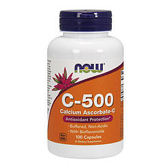 Кальцій аскорбат Now Foods C-500 Calcium Ascorbate-C (100 капс) нау фудс