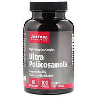 Поликозанол 10 мг, Ultra Policosanols, Jarrow Formulas, 100 желатиновых капсул