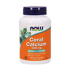 Кораловий кальцій Now Foods Coral Calcium тисяча mg (100 капс) нау фудс