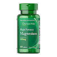 Магний Puritan's Pride High Potency Magnesium 500 mg (100 таб) пуританс прайд