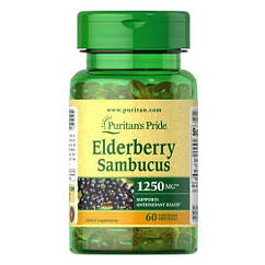 Екстракт бузини Puritan's Pride Elderberry Sambucus 1250 mg 60 (капс) пурітанс прайд
