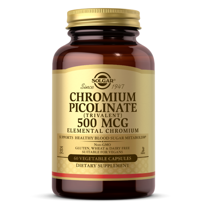 Хром пиколинат Solgar Chromium Picolinate 500 mcg (60 veg caps) солгар