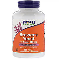 Пивні Дріжджі, Brewer's Yeast, Now Foods Food, 200 таблеток