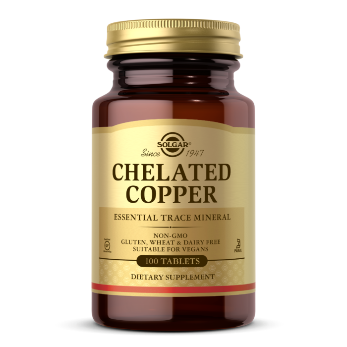 Хелатна мідь Solgar Chelated Copper (100 tabs) солгар
