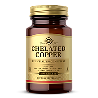 Хелатная медь Solgar Chelated Copper (100 tabs) солгар