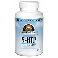 5-HTP (Гидрокситриптофан), 50 мг, Serene Science, Source Naturals, 30 желатиновых капсул