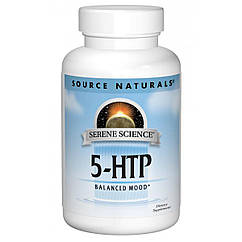 5-HTP (гідроксітріптофана), 50 мг, Serene Science, Source Naturals, 30 желатинових капсул