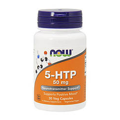 5-гідрокситриптофан Now Foods 5-HTP 50 мг (30 капсул) нау фудс