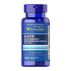 5-гідрокситриптофан Puritan's Pride 5-HTP 100 мг (120 капсул) пурітанс прайд