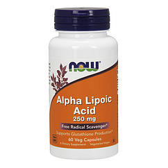 Альфа-ліпоєва кислота Now Foods Alpha Lipoic Acid 250 mg (120 капсул) нау фудс