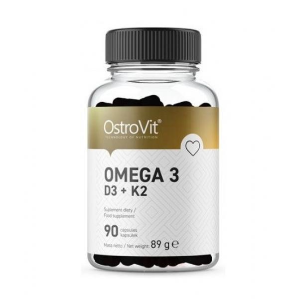 Омега 3 OstroVit Omega 3 D3 + K2 (90 капс) острови