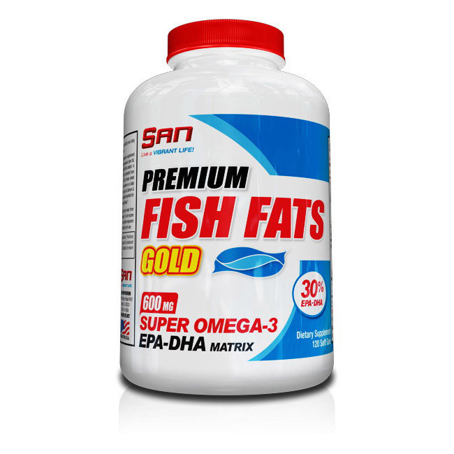 Омега 3 SAN Fish Fats Gold (120 капс) риб'ячий жир сан, ціна 460 грн ...