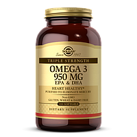 Риб'ячий Жир, Омега 3 (Omega-3 EPA, DHA), 950 мг, Потрійна Сила, Solgar, 100 желатинових капсул