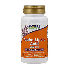 Альфа-ліпоєва кислота Now Foods Alpha Lipoic Acid 250 mg (60 капсул) нау фудс