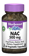 NAC (N-Ацетил-L-Цистеин) 500мг, Bluebonnet Nutrition, 30 гелевих капсул