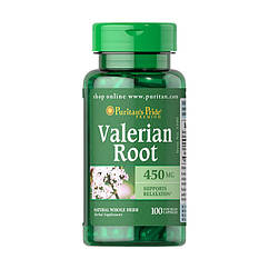 Корінь валеріани екстракт Puritan's Pride Valerian Root 450 mg (100 капс) пурітанс прайд