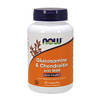 Глюкозамін хондроїтин МСМ Now Foods Glucosamine & Chondroitin with MSM (90 капс) нау фудс