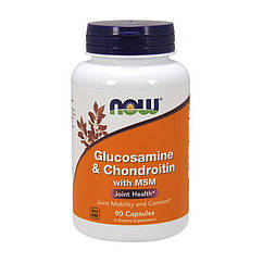 Глюкозамін хондроїтин МСМ Now Foods Glucosamine & Chondroitin with MSM (90 капс) нау фудс