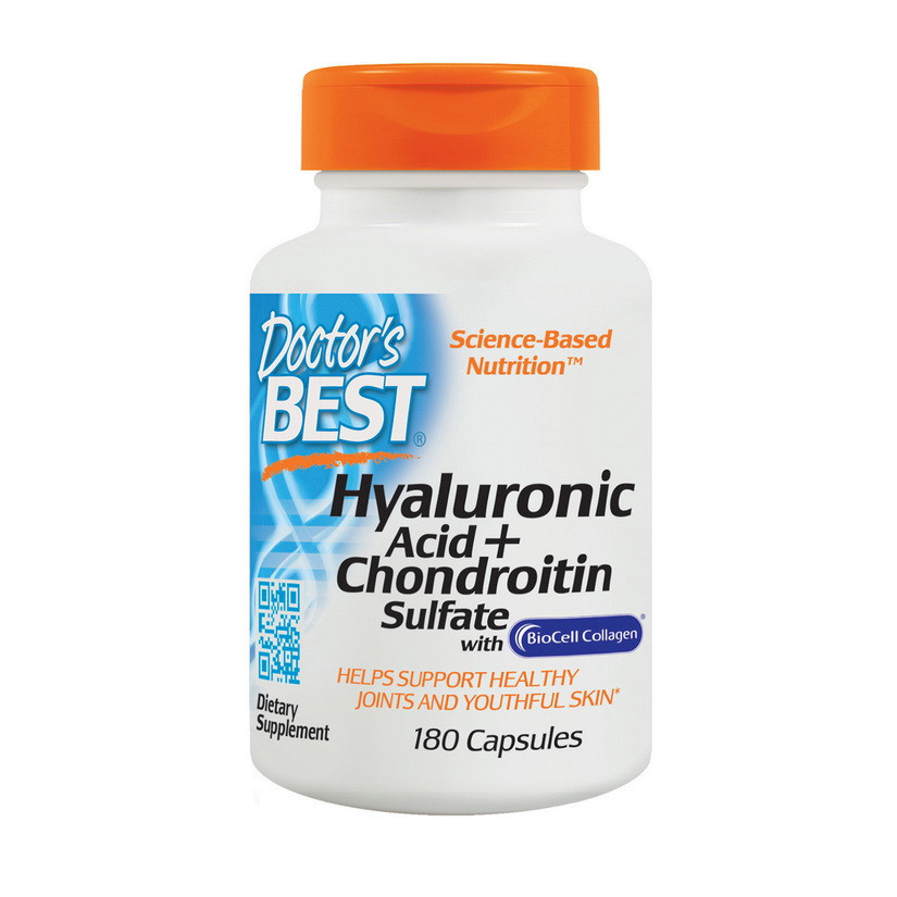 Хондропротектор Doctor's BEST Hyaluronic Acid + Chondroitin Sulfate with Collagen (180 капс) доктогр бест