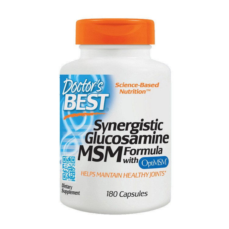 Глюкозамін МСМ Doctors BEST Synergistic Glucosamine MSM Formula 180 капс, фото 1