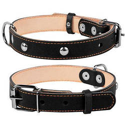 Нашийник Collar (для собак, подвійний, чорний 35мм/52-64см)