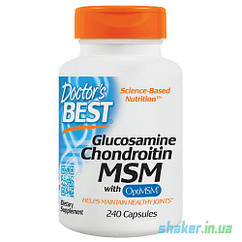 Глюкозамін хондроїтин МСМ Doctor's BEST Glucosamine Chondroitin MSM (240 капс) доктогр бест