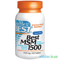 Метілсульфонілметан МСМ Doctor's BEST Best MSM 1500 (120 таб) доктор бест