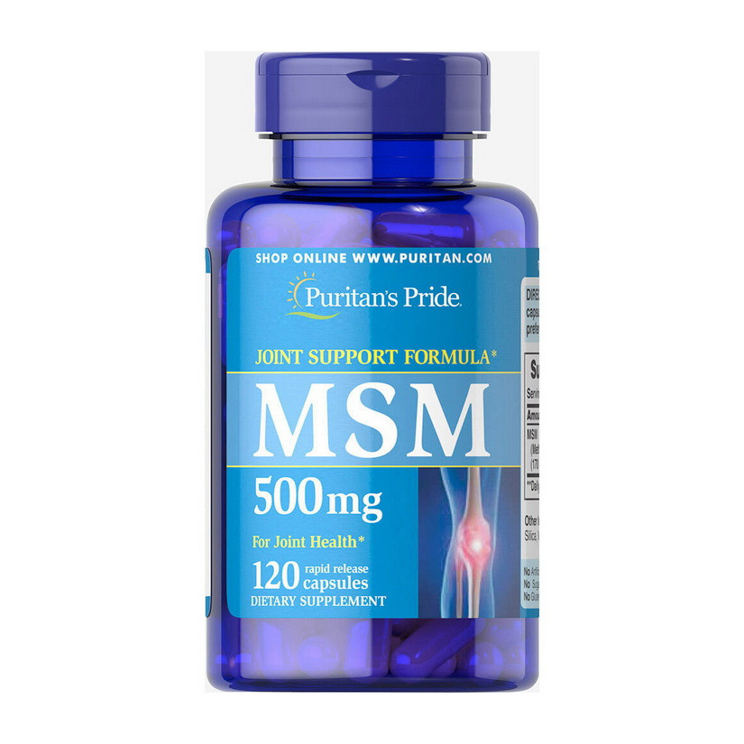 Метілсульфонілметан МСМ Puritan's Pride MSM 500 mg (120 капс) пурітанс прайд