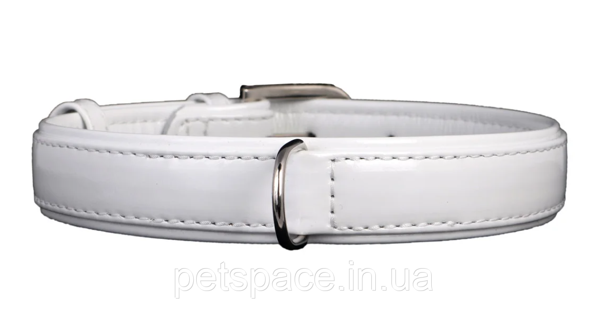 Нашийник Collar Brilliance (білого кольору, без страз, 20мм/30-39см)