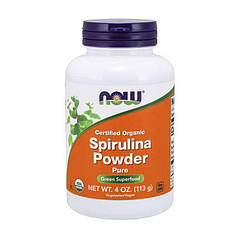 Спіруліна Now Foods Spirulina Powder certified organic (113 г) нау фудс