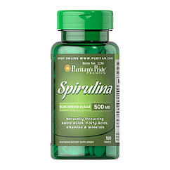 Спіруліна Puritan's Pride Spirulina 500 mg (100 таб) пурітанс прайд