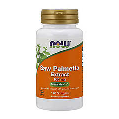 З пальметто Now Foods Saw Palmetto Extract 160 mg (120 капс) нау фудс