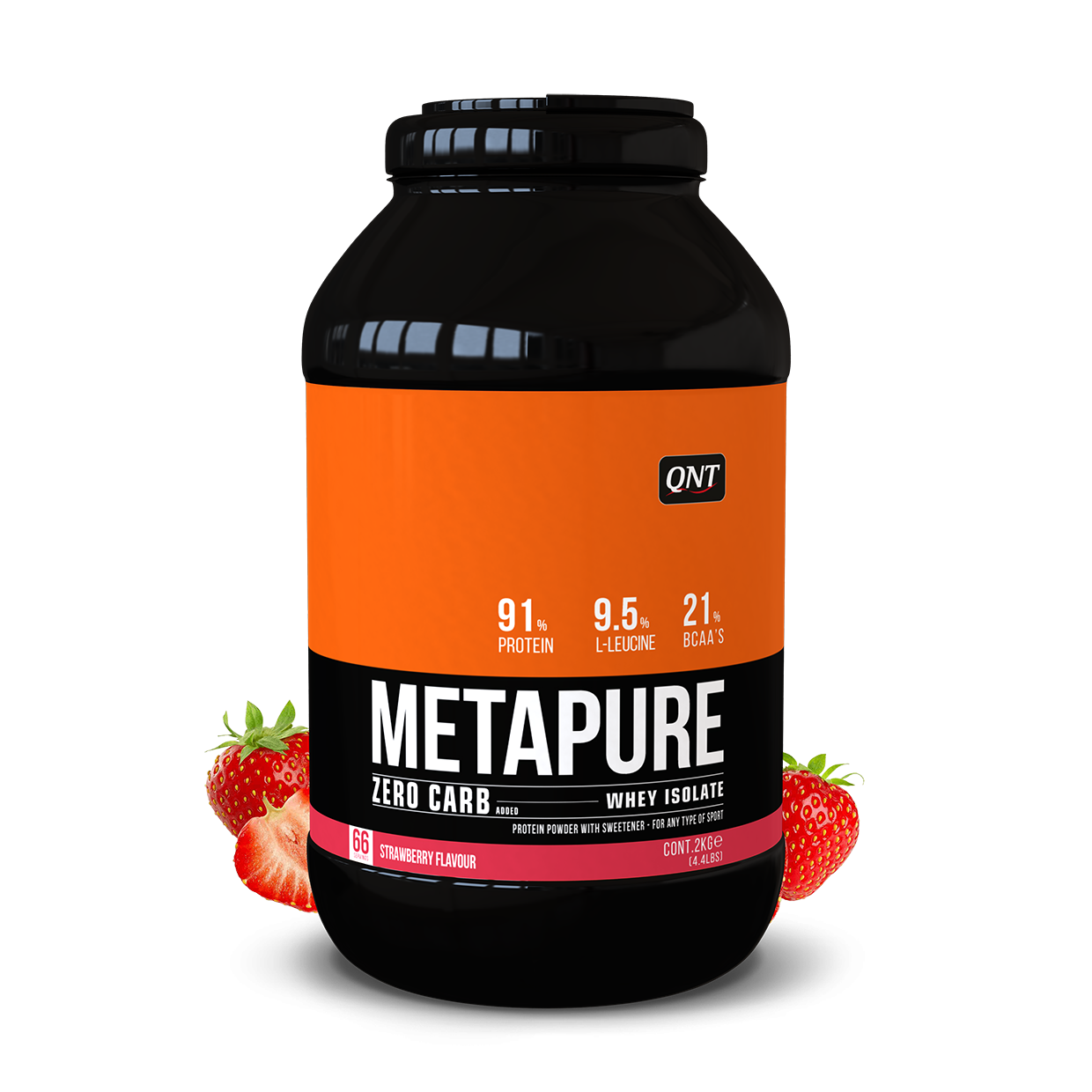 Сироватковий протеїн ізолят QNT Metapure ZC Isolate (2 кг) метапур strawberry