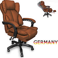 Офисное кресло для руководителя с подставкой для ног Современный дизайн эко-кожа до 120кг ts-bs05 Коричнев C2