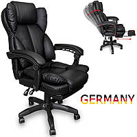 Офисное кресло для руководителя с подставкой для ног Современный дизайн эко-кожа до 120кг ts-bs05 Черный CPC2
