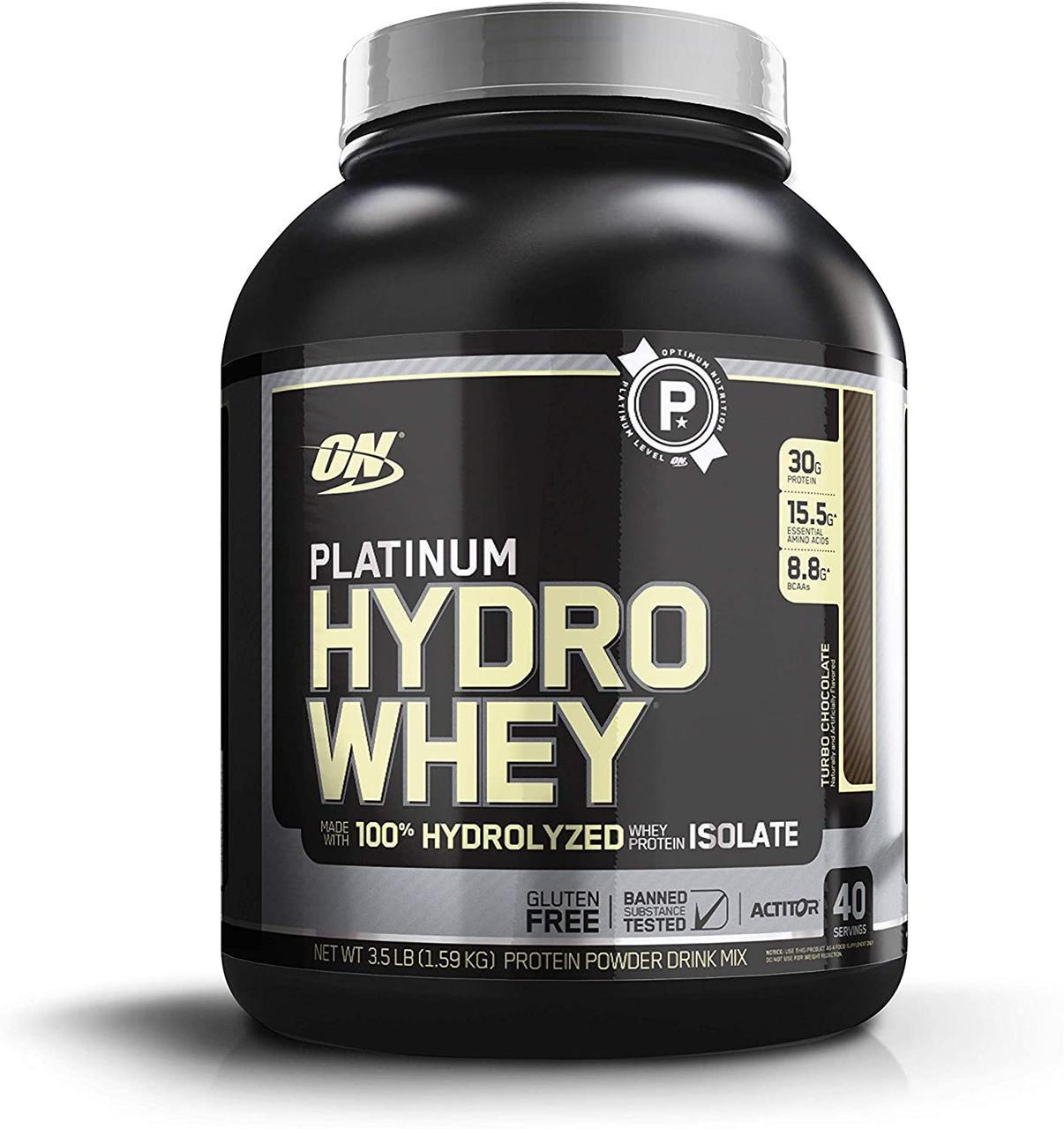 Сывороточный протеин гидролизат Optimum Nutrition Platinum Hydro Whey (1,6 кг) платинум вей шоколад - фото 1 - id-p670627578