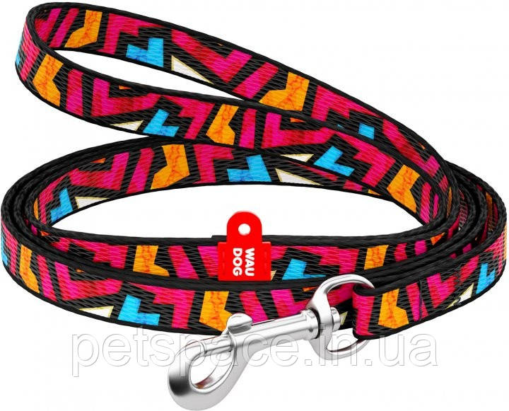 Поводок Collar WauDog Nylon (нейлоновий, графіті, 15мм/152-183см)