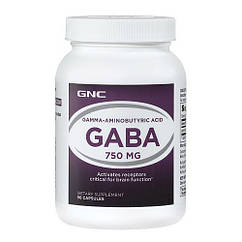 ГАМК GNC GABA 750 mg (90 капс) гамма-аміномасляна кислота ДПС
