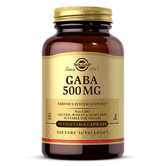 ГАМК Solgar GABA 500 мг (50 капсул) солгар гамма-аміномасляна кислота